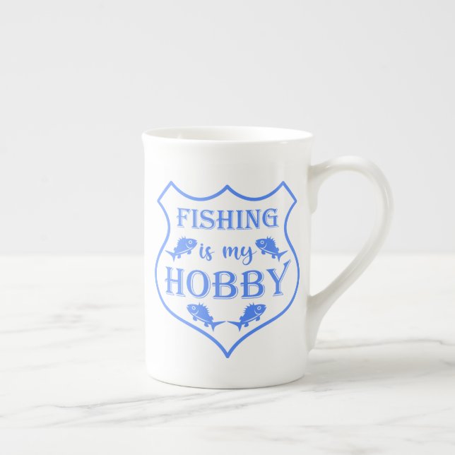 Tasse En Porcelaine La pêche est ma citation de bouclier de loisir sur (Droite)
