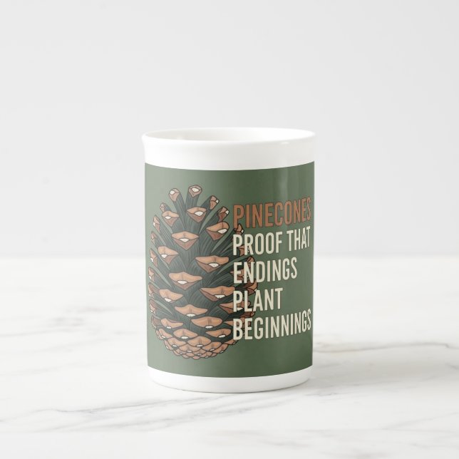 Tasse En Porcelaine La promesse À feuillage persistant - Conception de (Devant)