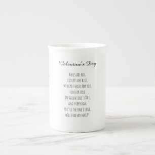 Tasse En Porcelaine La Saint-Valentin, Les roses sont rouges Les viole