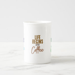 Tasse En Porcelaine La vie commence après