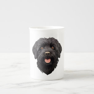 Tasse En Porcelaine Labradoodle Chien noir