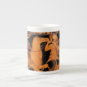 Tasse En Porcelaine L'ancienne figure noire grecque de l'art os Chine