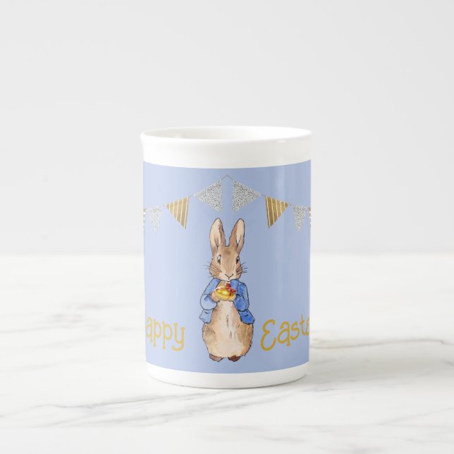 Tasse En Porcelaine lapin de Pâques (Devant)