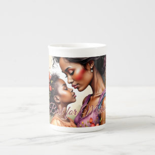 Tasse En Porcelaine L'art de l'amour de la fête des mères dans le styl