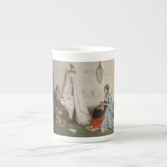 Tasse En Porcelaine Le bébé dort (par Gerolamo Induno) (Devant)