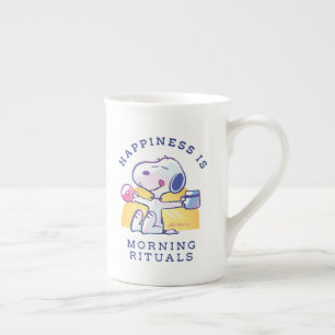 Tasse En Porcelaine Le bonheur, c'est les rituels du matin