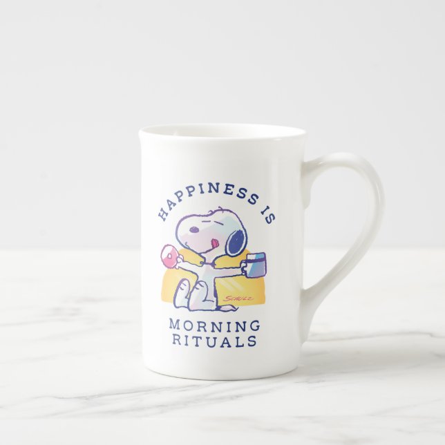 Tasse En Porcelaine Le bonheur, c'est les rituels du matin (Droite)