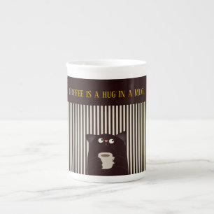 Tasse En Porcelaine Le café est un câlin dans une tasse. Bouche de spé