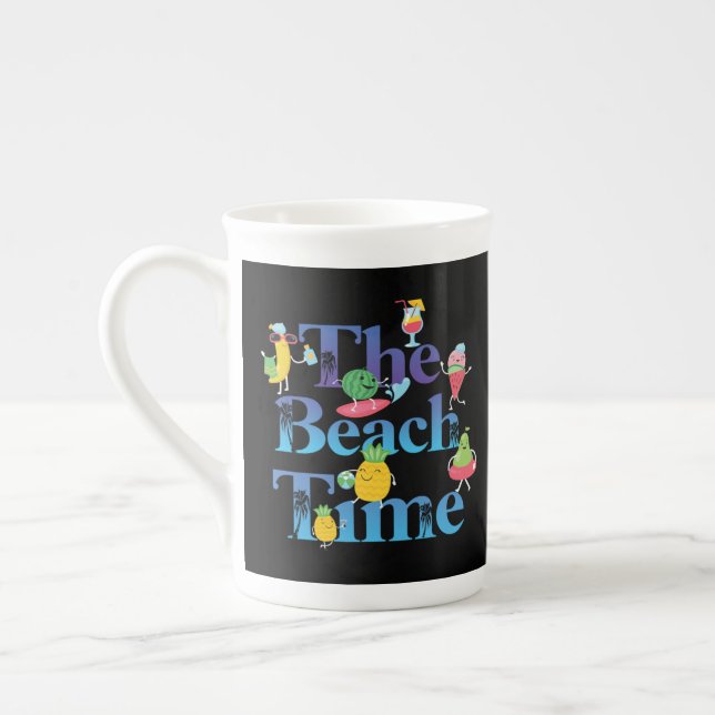 Tasse En Porcelaine Le Temps De La Plage (Gauche)
