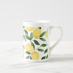 TASSE EN PORCELAINE LÉMONS DE COULEUR D'EAU