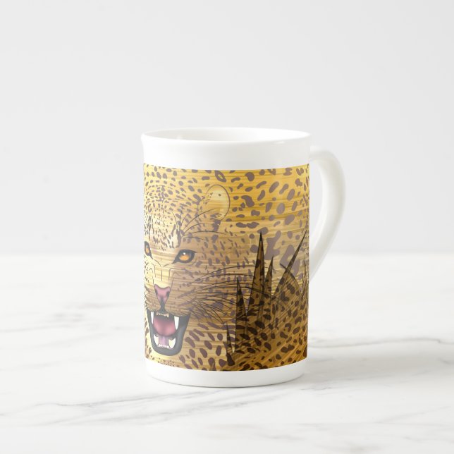 Tasse En Porcelaine Léopard Territoire 1 (Devant droit)