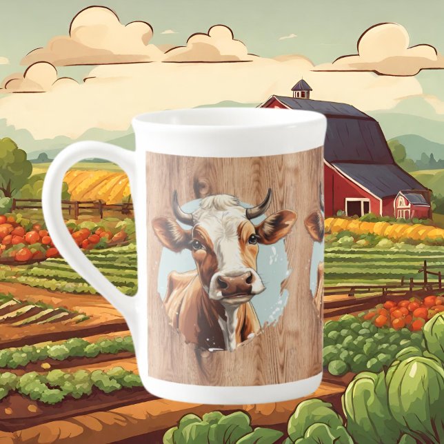 Tasse En Porcelaine Les amateurs de vache brune pays (Créateur téléchargé)