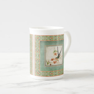 Tasse En Porcelaine Les colibris vintages n de Chinoiserie fleurit le