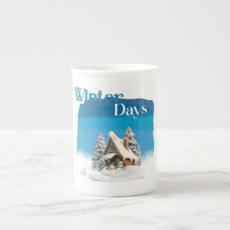 Tasse En Porcelaine Les jours d'hiver Décembre Noël