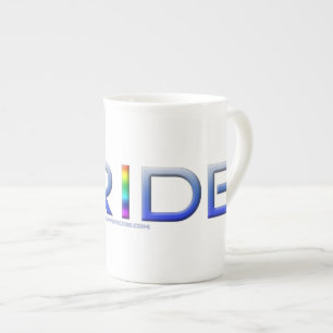 Tasse En Porcelaine Les lettres métalliques du mot de fierté de Slippe