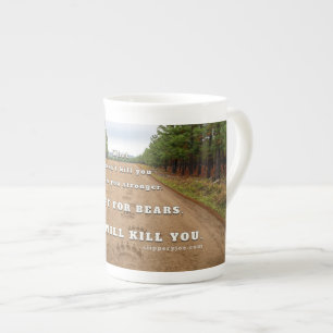 Tasse En Porcelaine Les ours de SlipperyJoe vous tueront empreintes de