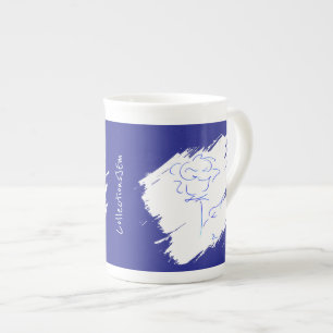 Tasse En Porcelaine Ligne bleu 4