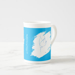 Tasse En Porcelaine Ligne bleu 6