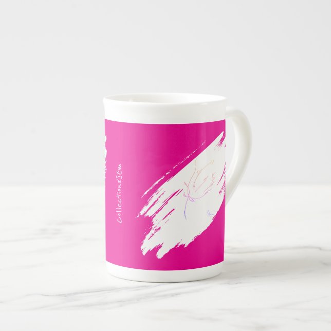 Tasse En Porcelaine Lignes bleu 2 (Devant droit)