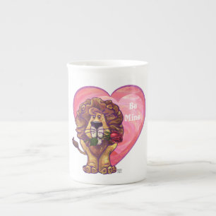 Tasse En Porcelaine Lion Saint Valentin