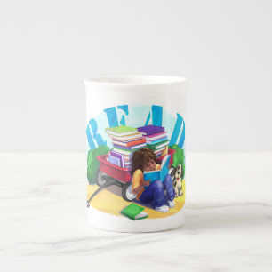 Tasse En Porcelaine LIRE Livre Wagon Art