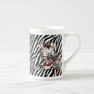 Tasse En Porcelaine Livres de lecture Zèbre.