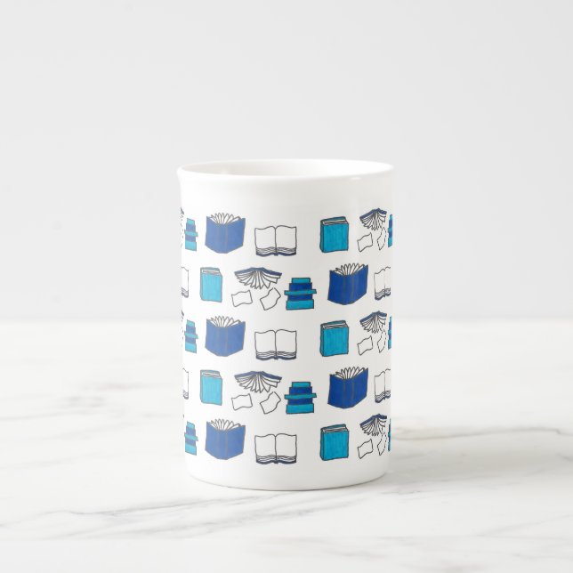 Tasse En Porcelaine Livres de livres de livres (Devant)