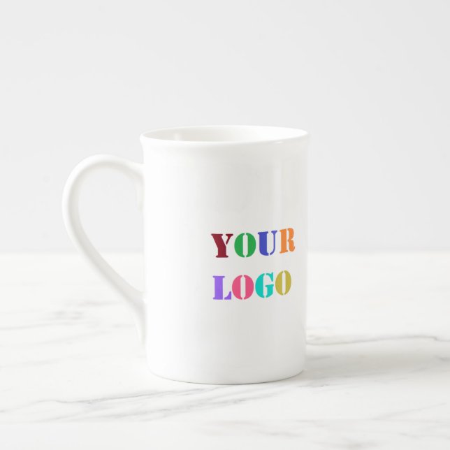 Tasse En Porcelaine Logo de l'entreprise personnalisée Votre entrepris (Gauche)