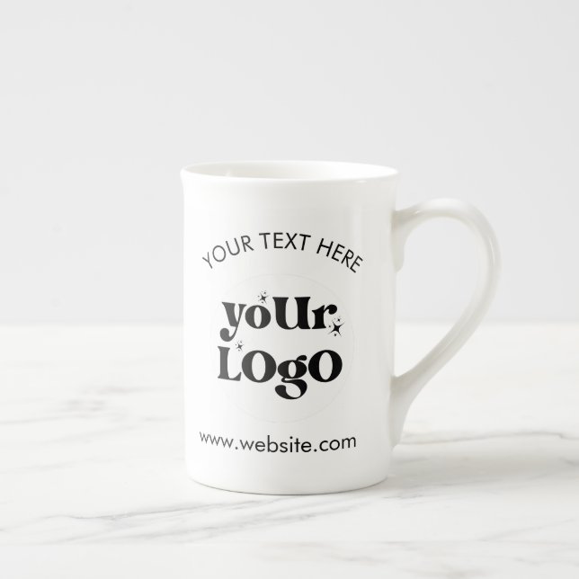 Tasse En Porcelaine Logo d'entreprise personnalisé (Droite)