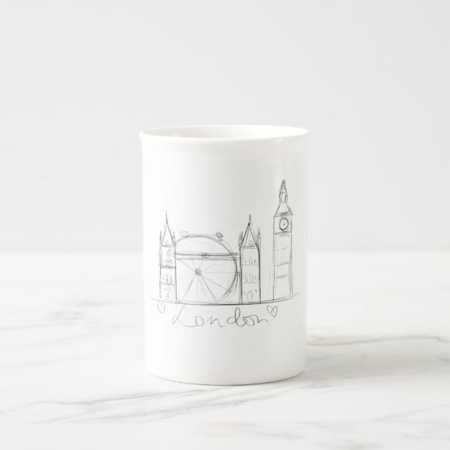 Tasse En Porcelaine Londres (Devant)