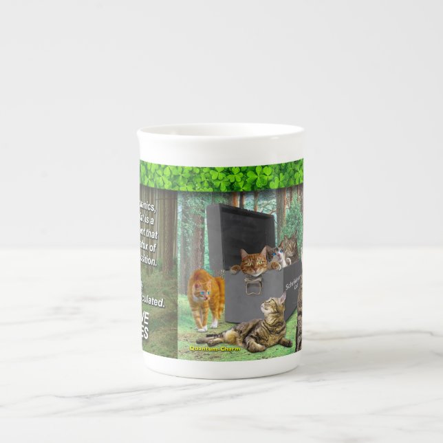 Tasse En Porcelaine L'os de chat de Schrodinger (Devant)