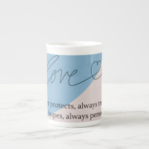 Tasse En Porcelaine Love Bible Verse