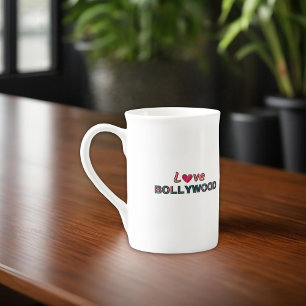 TASSE EN PORCELAINE "LOVE BOLLYWOOD" APPRÉCIATION DE LA CINÉMA INDIENN