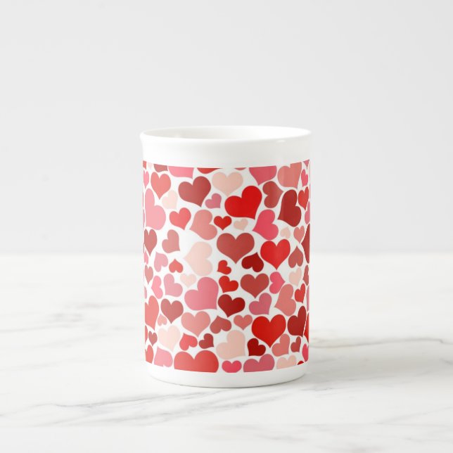 Tasse En Porcelaine Love Heart Design (Devant)