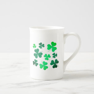 Tasse En Porcelaine Lucky Green Clover Shamrock Irlande Irlande