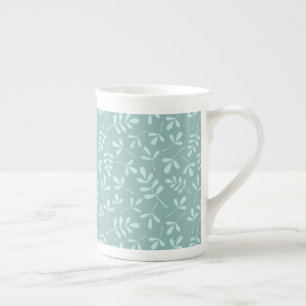 Tasse En Porcelaine Lumière assistée sur le Motif Feuille moyen