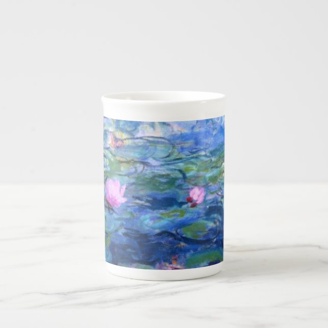 Tasse En Porcelaine Lys d'eau rose Monet (Devant)