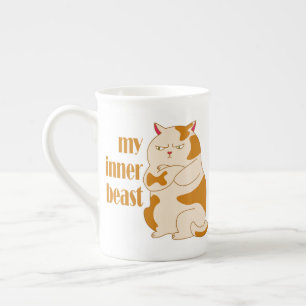 Tasse En Porcelaine Ma bête intérieure fainéante citation de motivatio