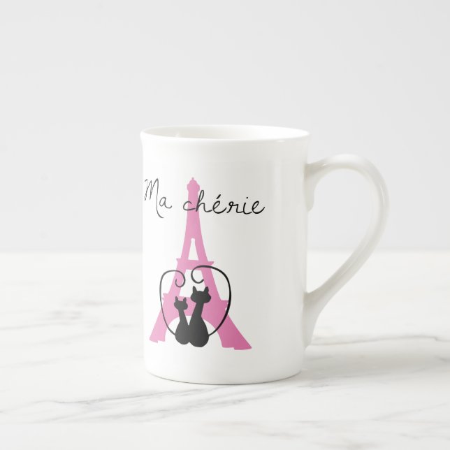 Tasse En Porcelaine Ma Cherie (Droite)