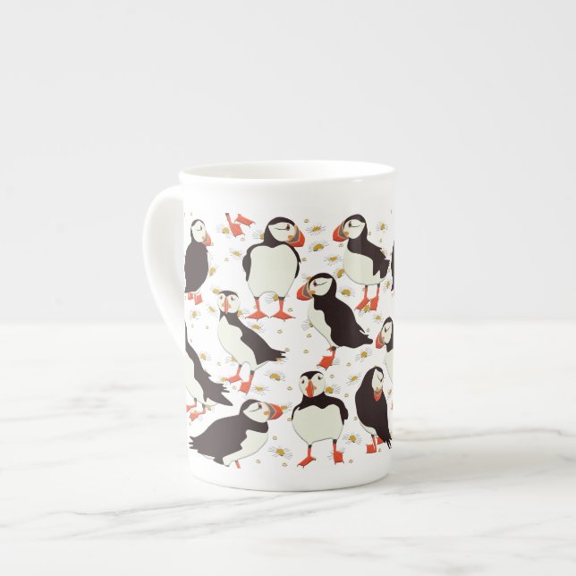 Tasse En Porcelaine Macareux (Devant gauche)