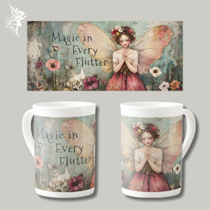 Tasse En Porcelaine Magique Whimsical Fairy & Flower Garden avec devis