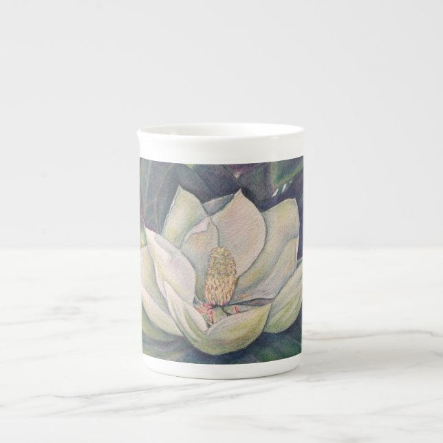 Tasse En Porcelaine Magnolia en acier (Devant)