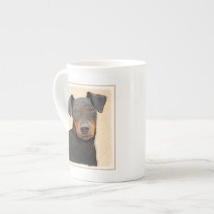Tasse En Porcelaine Manchester Terrier Peinture Art animal original