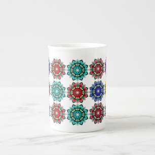 Tasse En Porcelaine Mandala en différentes couleurs