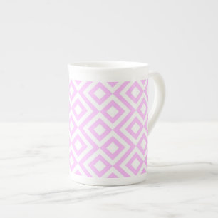 Tasse En Porcelaine Mander rose et blanc