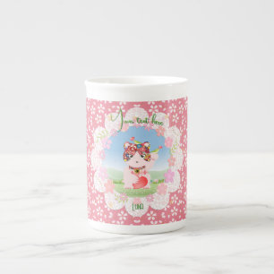 Tasse En Porcelaine Maneki Neko Lucky Luna