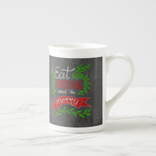 Tasse En Porcelaine Mangez, buvez et soyez Joyeux tableau de bord