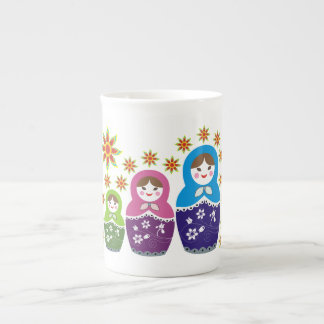 Tasse En Porcelaine Matryoshka Poupées russes & tournesols personnalis