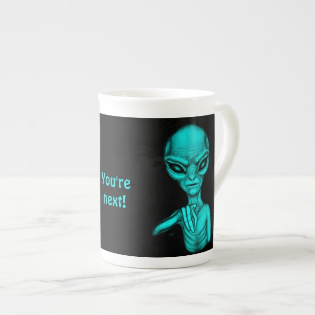Tasse En Porcelaine Mauvais Alien, Tu es le prochain ! (Devant droit)
