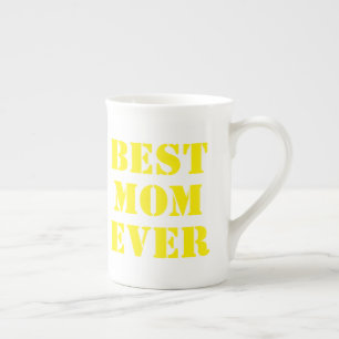Tasse En Porcelaine Meilleure Maman Ever Typographie Moderne Cadeau de